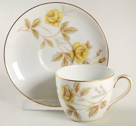 Debonair Flat Demitasse Cup & Saucer Set