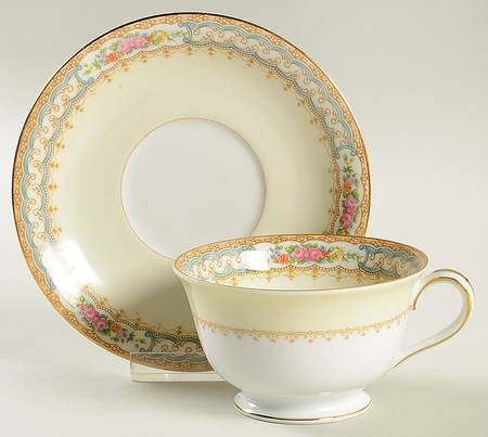 Decamps Footed Cup & Saucer Set