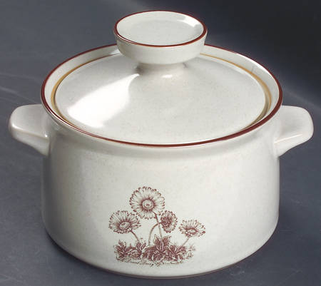 Desert Flowers 1.25 Qt Round Covered Casserole