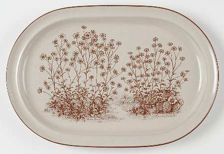Desert Flowers 14" Oval Serving Platter