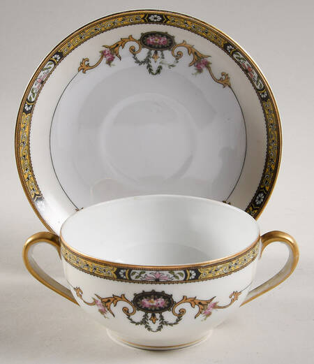 Delmonte Flat Bouillon Cup & Saucer