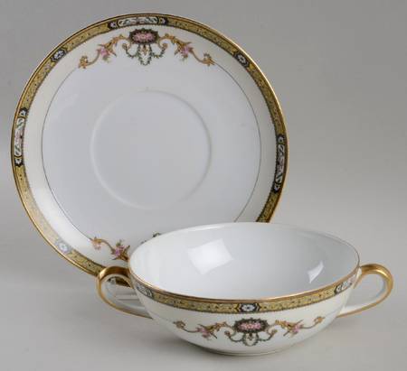 Delmonte Flat Cream Soup Bowl & Saucer Set