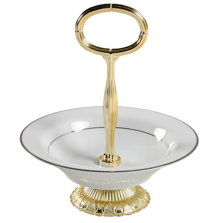 Derry 6"-7" Handled Footed Nut Dish HC