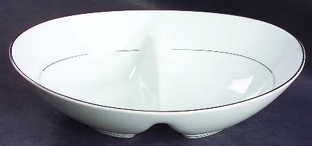 Derry 10" Oval Divided Vegetable Bowl