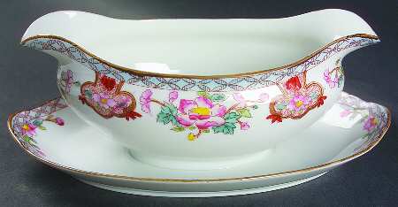 Derby Gravy Boat with Attached Underplate
