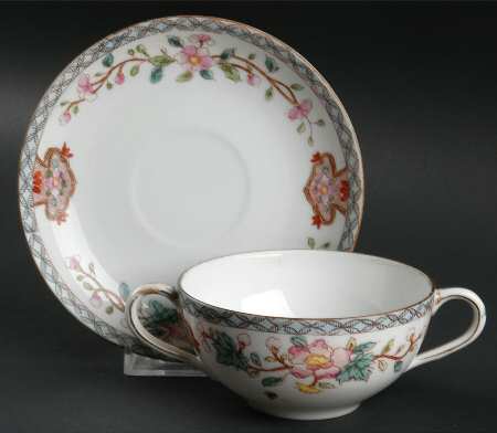 Derby Flat Bouillon Cup & Saucer
