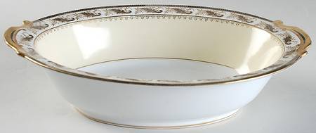 Devon Black (103041) 10" Oval Vegetable Bowl
