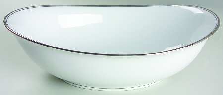 Diana (Platinum Trim) 10" Oval Vegetable Bowl