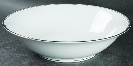 Diana (Platinum Trim) 9" Round Vegetable Bowl