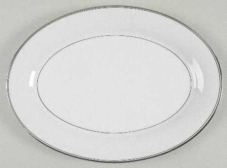 Diana (Platinum Trim) 14" Oval Serving Platter