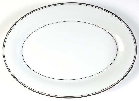 Diana (Platinum Trim) 12" Oval Serving Platter