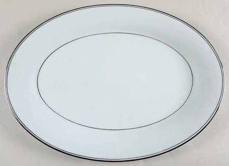 Diana (Platinum Trim) 16" Oval Serving Platter