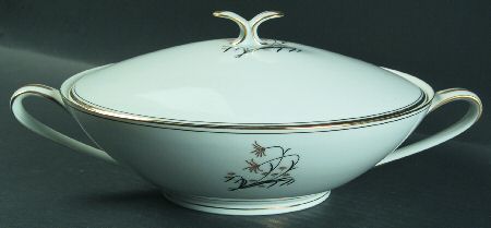 Diana (Gold Trim) Round Covered Vegetable