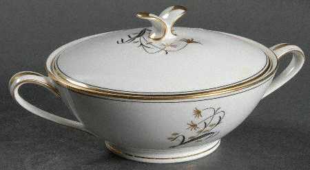 Diana (Gold Trim) Sugar Bowl & Lid