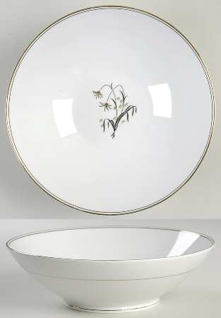 Diana (Gold Trim) 8" Round Vegetable Bowl