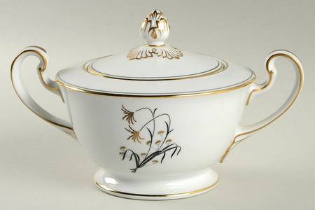 Diana (Gold Trim) Sugar Bowl & Lid