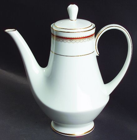 Doral Maroon Coffee Pot & Lid