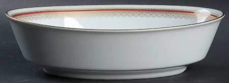 Doral Maroon 9" Oval Vegetable Bowl