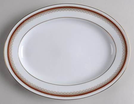 Doral Maroon 11" Oval Serving Platter