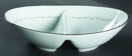 Donna 10" Oval Divided Vegetable Bowl