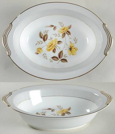 Dorcas 10" Oval Vegetable Bowl
