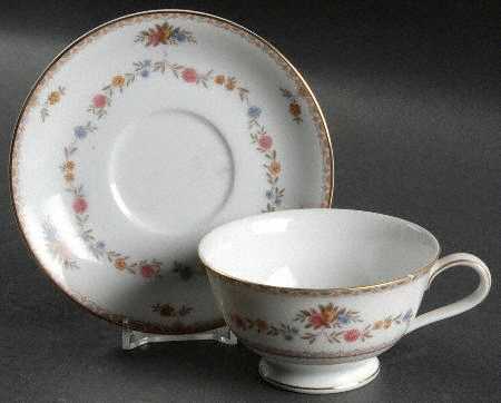 Dresdena Footed Cup & Saucer Set by Noritake