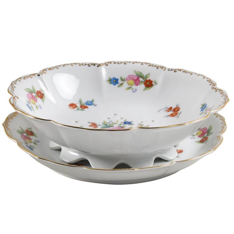Dresdlina Pierced Berry Bowl and Underplate