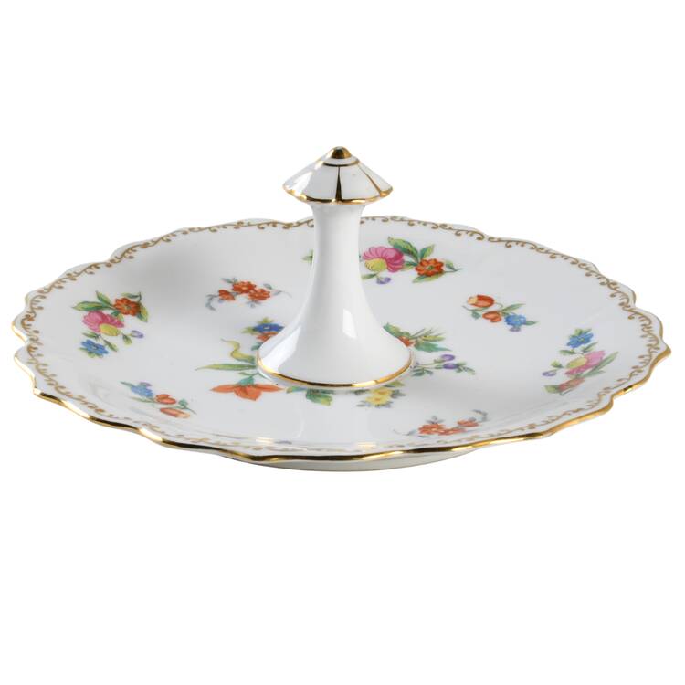 Dresdlina Round Serving Plate with Handle (SP)