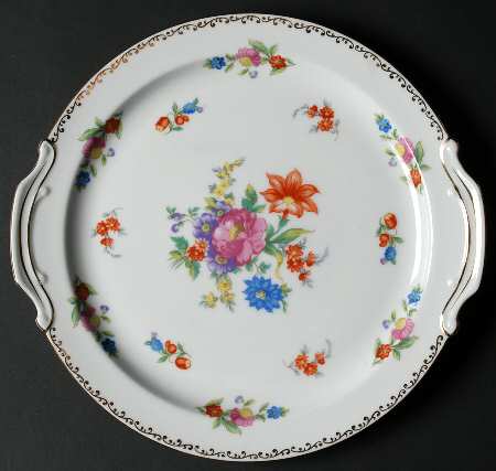 Dresdlina Handled Cake Plate