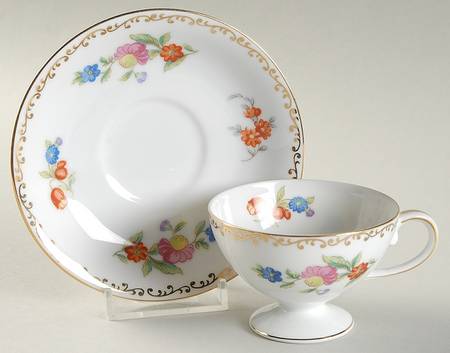 Dresdlina Footed Demitasse Cup & Saucer Set