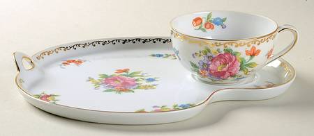Dresdlina Snack Plate & Cup Set