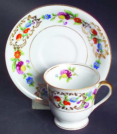 Dresdena Footed Demitasse Cup & Saucer Set