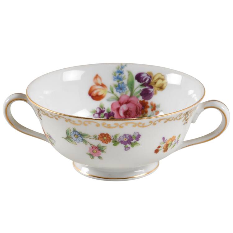 Dresdoll Footed Cream Soup Bowl