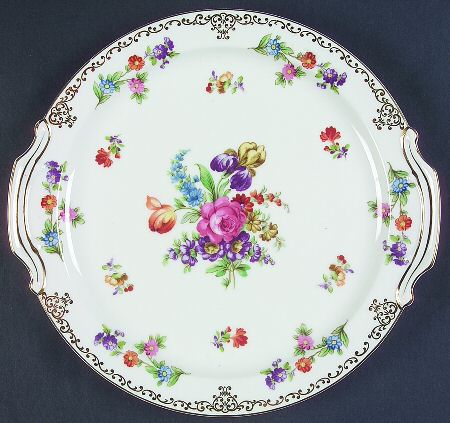 Dresdoll Handled Cake Plate