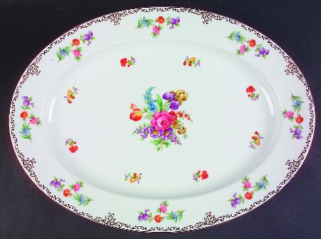 Dresdoll 16" Oval Serving Platter