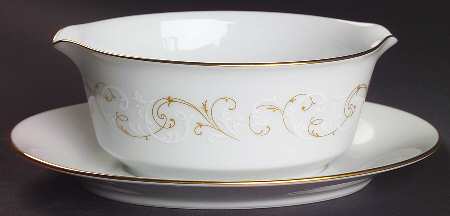 Duetto Gravy Boat with Attached Underplate by Noritake