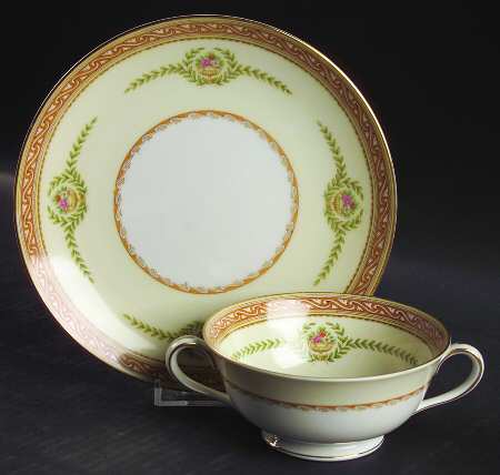 Durer Footed Cream Soup Bowl & Saucer Set