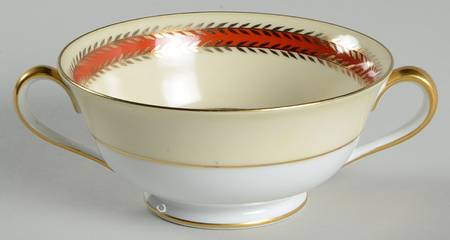 Durga Footed Cream Soup Bowl