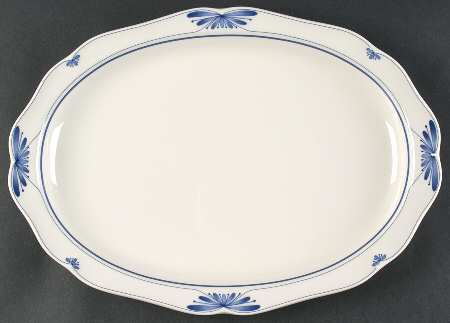 Dutch Tile 14" Oval Serving Platter by Noritake