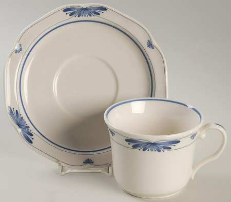 Dutch Tile Flat Cup & Saucer Set