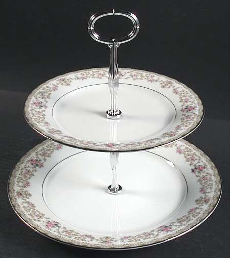 Edgewood 6 5/8"-10"  2 Tiered Serving Tray (Dp, Sp) HC