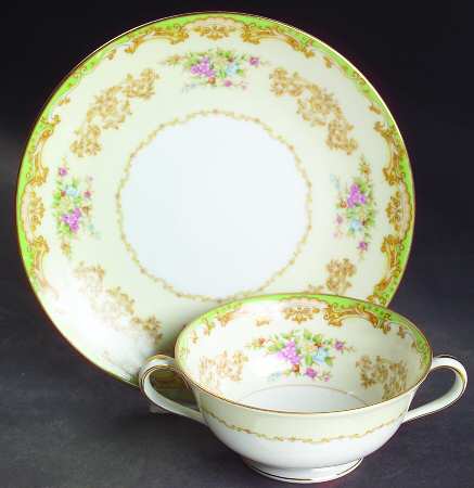 Edinboro Footed Cream Soup Bowl & Saucer Set