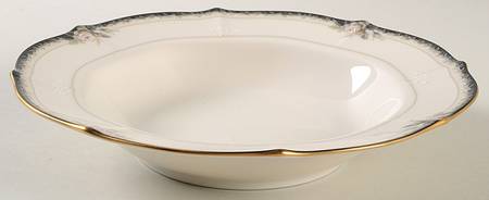 Edwardian Rose Rim Soup Bowl
