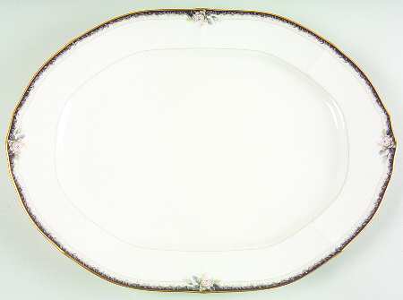 Edwardian Rose 14" Oval Serving Platter