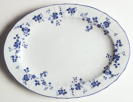 Elegance In Blue 12" Oval Serving Platter