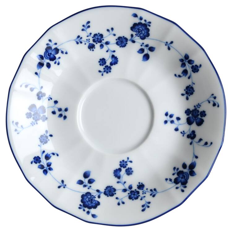 Elegance In Blue Saucer for Flat Cup