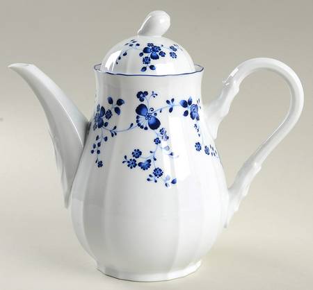 Elegance In Blue Coffee Pot & Lid