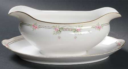 Eleanor Bassett Gravy Boat with Attached Underplate