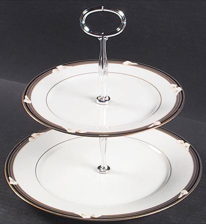 Ellington 6 5/8"-10"  2 Tiered Serving Tray (Dp, Sp) HC