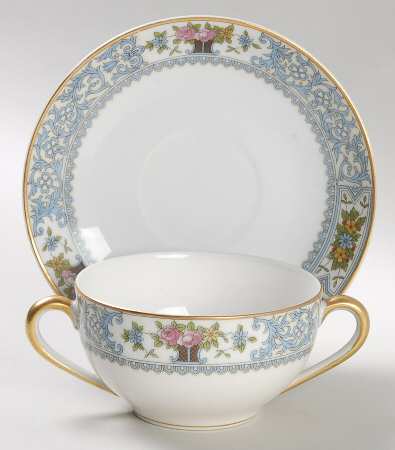 Ellrose Flat Bouillon Cup & Saucer